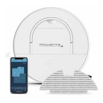 Прахосмукачка Rowenta X-Plorer Serie 130 AI RR9067WH, робот, 500 ml капацитет на контейнера, до 120 минути време на работа, 4 нива на мощност, бяла | JAR Computers Rowenta X-Plorer Serie 130 AI RR9067WH
