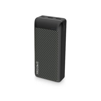 Външна батерия /power bank/ Nordic Carbon Slim, 20 000 mAh, черна, 2x USB-A, 1x USB-C, QC 3.0, 18W | JAR Computers Nordic Carbon Slim 20000 mAh