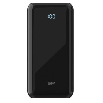 Външна батерия/power bank/ Silicon Power QS28 (SP20KMAPBKQS280K), 20000mAh, черна, LED дисплей | JAR Computers Silicon Power QS28 20000 mAh SP20KMAPBKQS280K