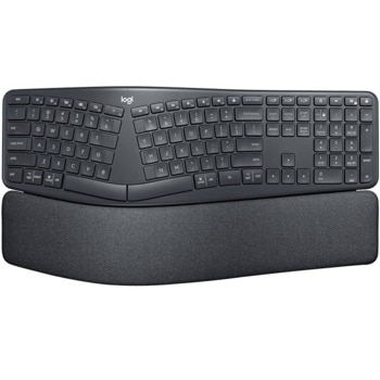 Клавиатура Logitech ERGO K860 (920-010108), безжична, ергономичен curved дизайн, черна, Bluetooth image