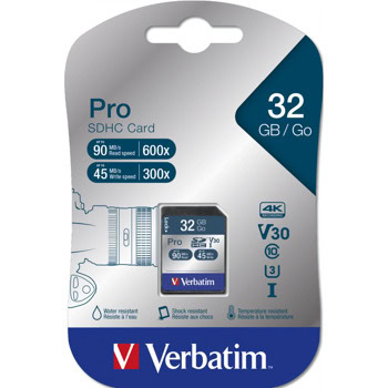 Verbatim 32GB SDHC Pro Class 10 UHS-I 32GB Нарушен