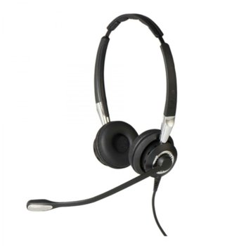 Слушалки Jabra BIZ 2400 II QD Duo Ultra NC 2409-720-209, QD кабел, Air Shock шумопремахващ микрофон, PeakStop, FreeSpin, професионални за офиси и кол центрове, черни | JAR Computers Jabra BIZ 2400 II QD Duo Ultra NC 2409-720-209