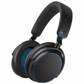 Слушалки Sennheiser ACCENTUM Wireless, безжични, Bluetooth, микрофон, 37mm драйвери, до 50 часа време на работа, хибриден ANC, черни/сини | JAR Computers Sennheiser ACCENTUM Wireless Black/Blue 700381