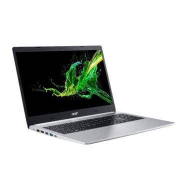 Лаптоп Acer Aspire 5 A515-54G-37N8 (NX.HV5EX.003)(сребрист), двуядрен Comet Lake Intel Core i3-10110U 2.1/4.1 GHz, 15.6" (39.62 cm) Full HD IPS Anti-Glare Display & MX350 2GB, (HDMI), 4GB DDR4, 256GB SSD, 1x USB-C, Linux | JAR Computers Acer Aspire 5 A515-54G-37N8