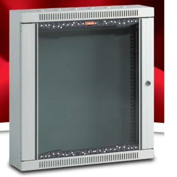 Комуникационен шкаф Lande LN-RS12U5415-LG, 19", 12U, 540x150mm, стъклена врата, светло сив | JAR Computers Lande, 12U 19 Home LN-RS12U5415-LG