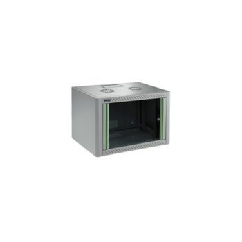 Комуникационен шкаф Mirsan MR.WTE09U45, 19", 9U, 600 x 450 x 512 мм, предна стъклена врата, сив | JAR Computers Mirsan MR.WTE09U45