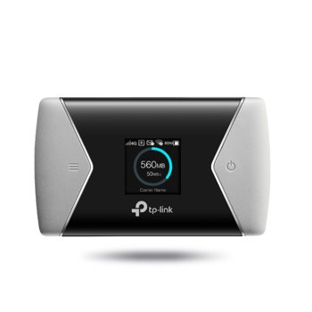 Рутер TP-Link M7650 AC1200, мобилен, 3G/4G, 2.4GHz (300Mbps) и 5GHz (867Mbps), AC стандарт, 1x micro USB port for power supply, 1x micro SIM card slot, 1x micro SD card slot | JAR Computers TP-Link M7650 600Mbps AC1200