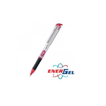 Ролер Pentel Energel BL17, червен цвят на писане, дебелина на линията 0.7 mm, гел, сребрист, цената е за 1бр. (продава се в опаковка от 12бр.) | JAR Computers Pentel Energel BL17