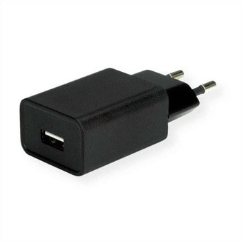 Мрежово зарядно Roline Value 19.99.1092, от контакт към 1x USB-A(ж), 18W, черен | JAR Computers Roline 19.99.1092