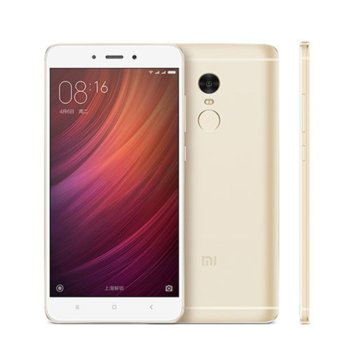 Xiaomi Redmi Note 4 (златист), поддържа 2 Sim карти, 5.5" (13.97 cm) IPS LCD Display, осемядрен Qualcomm MSM8953 Snapdragon 625 2.0GHz, 3GB RAM, 32GB Flash памет(+microSD слот), 13 & 5 Mpix camera, Android, 165g | JAR Computers Xiaomi Redmi Note 4 XI186-Zlatist