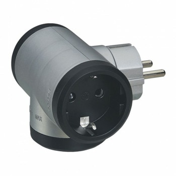 Разклонител Legrand 50664, 3 гнезда, без кабел, сив | JAR Computers Legrand 50664