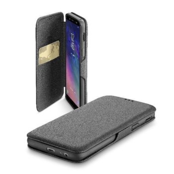 Калъф за Samsung Galaxy A6 2018, синтетична кожа, Cellular Line Book Clutch, черен | JAR Computers Калъф Book Clutch за Samsung Galaxy A6 2018