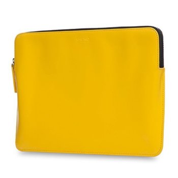 Knomo Laptop Leather Zip Sleeve 12 14-209-YEL