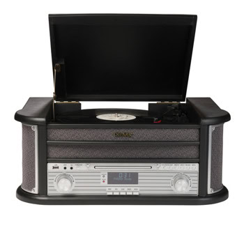 Грамофон Denver MRD-51, 2.0, 5W RMS (2.5W + 2.5W), 45/78 оборота в минута, LCD дисплей, USB, AUX, черен | JAR Computers Грамофон Denver MRD-51 Black