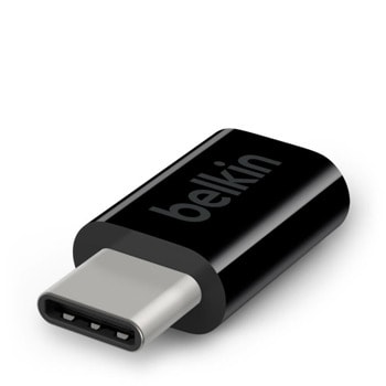 Адаптер Belkin F2CU058btBLK, от USB-C(м) към USB-Micro(ж), 12W, черен | JAR Computers Belkin F2CU058btBLK