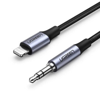 Кабел Ugreen US315, от Lightning(м) към AUX(м), 1m, черен | JAR Computers Ugreen US315