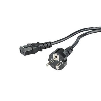 Универсален захранващ кабел HAMA, от (SHUKO) към IEC320(C13)(ж) 3-Pin Socket, 2.5 m, (черен) | JAR Computers Универсален захранващ кабел HAMA