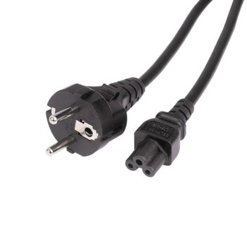 Захранващ кабел, HAMA от (SHUKO) към IEC320(C5)(ж) 3-Pin Socket, 0.75 m, (черен) | JAR Computers Захранващ кабел HAMA