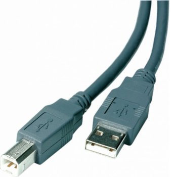 Кабел Vivanco 22227, USB A(м) към USB B(м), 3m, сив image