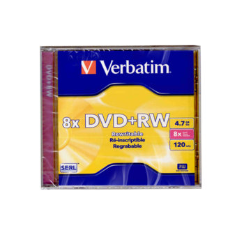 DVD+RW media 4.7GB, Verbatim, 8x, кутийка