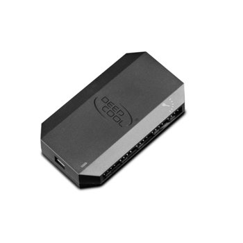 Вентилаторен хъб Deep Cool FH-10 DP-F10PWM-HUB, поддържа до 10 вентилатора, 10x 4-pin порта, 12V, SATA power port | JAR Computers DeepCool FH-10 DP-F10PWM-HUB