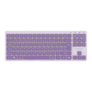 Клавиатура Canyon OnType 10, механична, 12 мултимедийни бутона, лилава, USB | JAR Computers Canyon OnType 10 Violet CNS-HKB10V