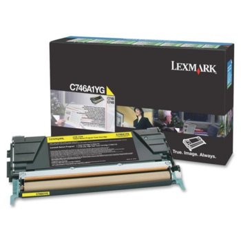 Тонер касета за LEXMARK C746/C748, Жълт, 6K