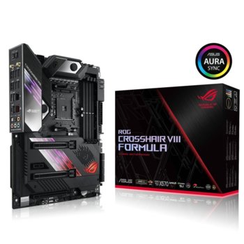 Дънна платка ASUS ROG CROSSHAIR VIII Formula, X570, AM4, DDR4, PCIe 4.0 (SLi&CFX), 8x SATA 6Gb/s, 2x M.2 socket, 4x USB 3.2 Gen 1, 8x USB 3.2 Gen 2, Intel® Wi-Fi 6 AX200, 5Gbit Lan, ATX | JAR Computers Asus ROG CROSSHAIR VII Formula