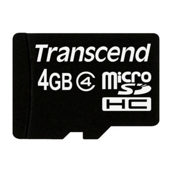 Transcend 4GB microSDHC (1 adapter - Class 4)
