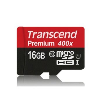 16GB microSDHC Transcend Premium 400x, 60MB/s