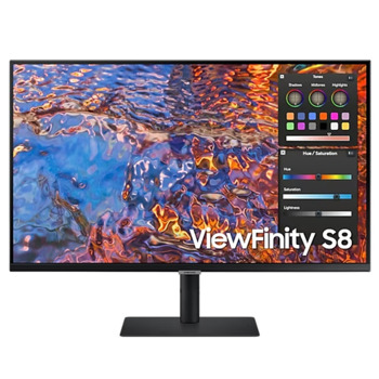 Монитор Samsung ViewFinity S8 LS-32B800P, 32" (81.28cm), IPS панел, 4K/UHD, 5ms. MegaDCR, 350cd/m2, HDMI, DisplayPort, USB-C, LAN | JAR Computers Samsung ViewFinity S8 LS32B800PXPXEN
