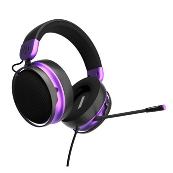 Слушалки Dark Project Sono, Jack 3.5mm, микрофон, 53mm неодимови говорители, гейминг, черно-лилави | JAR Computers Dark Project Sono Wired Black/Violet