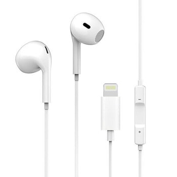 Слушалки Yookie XP107, микрофон, Lightning, 1.2m, бял цвят | JAR Computers слушалки yookie xp107 lightning 20647