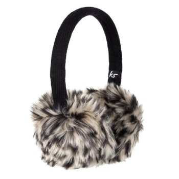KitSound Leopard Fur Earmuffs for mobile devices