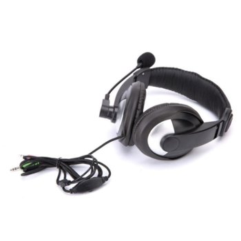 Слушалки BS-750, микрофон, 3.5mm jack, 32 Ohm импеданс, 108 dB чувствителност, 40 mm диаметър слушалки, черни | JAR Computers Royal BS-750 Black 21013222