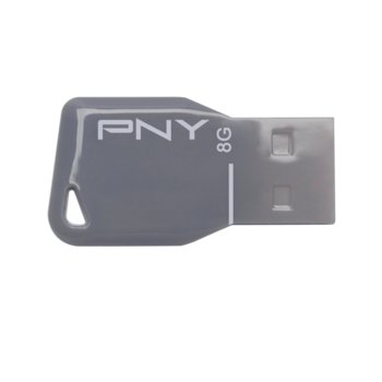 Флаш памет PNY FDU,8GB,KEY,USB2.0,GREY