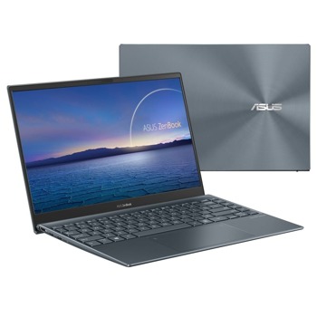 Лаптоп Asus UX325EA-OLED-WB503R (90NB0SL1-M08890)(сив), четириядрен Tiger Lake Intel Core i5-1135G7 2.4/4.2 GHz, 13.3" (33.78 cm) Full HD OLED Glare Display, (HDMI), 8GB DDR4, 512GB SSD, 2x Thunderbolt 4, Windows 10 Home | JAR Computers Asus UX325EA-OLED-WB503R