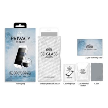Eiger Privacy 3D Tempered Glass iPhone 8,7,6S,6