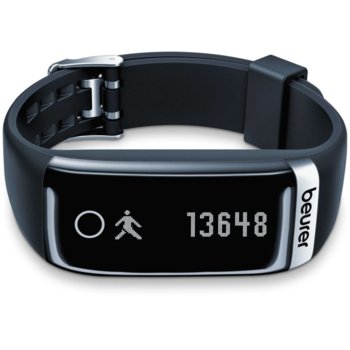 Смарт гривна Beurer AS 87, Bluetooth, показания за измерване на пулс, стъпки, измината дистанция, калории, индикатор за дата, време, iOS, Android image