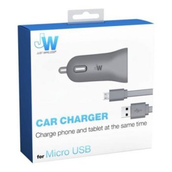 Just Wireless CC Dual microUSB Car Charger 3.1A