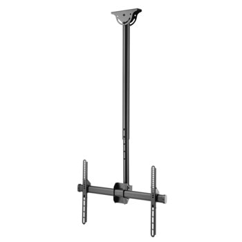 Стойка за телевизор Deltaco ARM-0401, за таван, за екрани от 37" до 70", VESA до 600x400, макс. тегло до 50кг., регулируема, черна | JAR Computers Deltaco ARM-0401