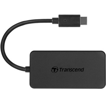 USB Хъб Transcend TS-HUB2C, 4 порта, от USB Type-C към 4x USB 3.1 Type-A, черен | JAR Computers Transcend 4-Port HUB USB 3.1 Gen 1 Type C TS-HUB2C