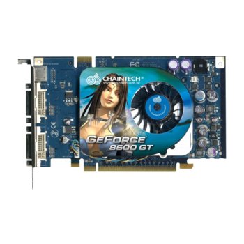 Видео карта GF 8600GT, 256MB Chaintech PCI-E, 128bit, DDR3, DVI, TV Out, BULK, 2г. Гаранция | JAR Computers GF 8600GT