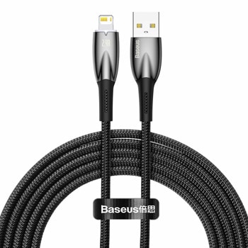 Кабел Baseus CADH000301, от USB A(м) към Lightning(м), 2m, черен | JAR Computers Baseus CADH000301