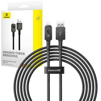 Кабел Baseus Unbreakable Series, от USB-A(м) към Lightning(м), 2m, черен | JAR Computers Baseus P10355802111-01