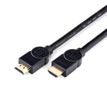 Кабел Manhattan, от HDMI(м) към HDMI(м), 3m, черен | JAR Computers Manhattan HDMI 3m black