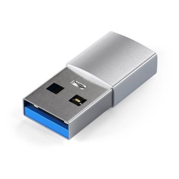 Преходник Satechi ST-TAUCS, от USB Type A 3.0(м) към USB Type C(ж), сребрист | JAR Computers Satechi USB A to USB C ST-TAUCS