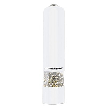 Електрическа мелница Esperansa Malabar EKP001W, работа с 1 бутон, бяла | JAR Computers Electric Pepper Mill Esperanza (EKP001W)