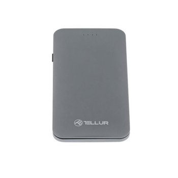 Външна батерия/power bank/ Tellur 3in1 TLL158131, 5000mAh, 1x USB QuickCharge 3.0, 6V/3A, 3in1 кабел (MicroUSB, Lightning, USB-C), сребрист image