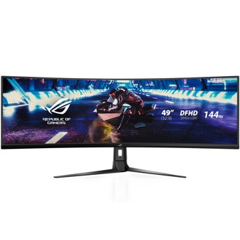 Монитор Asus ROG Strix XG49VQ (90LM04H0-B01170), 49" (124.46cm) VA Curved панел, 144Hz, Dual FHD, 4ms, 450cd/m2, DisplayPort, HDMI, USB | JAR Computers Asus ROG Strix XG49VQ 90LM04H0-B01170